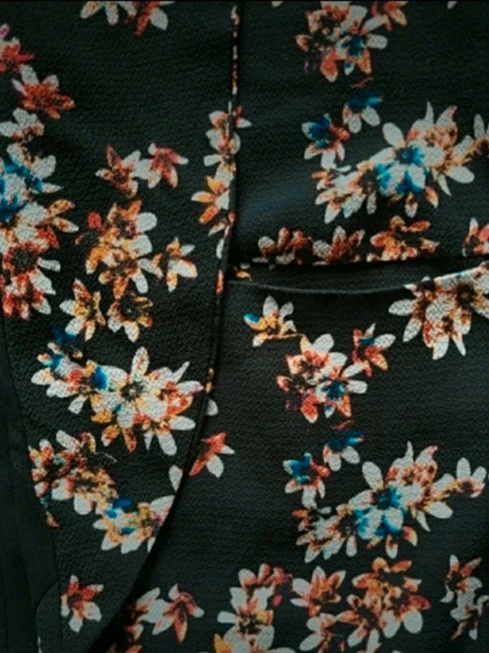 Veste blazer Pimkie noir imprimé fleuri - photo numéro 8