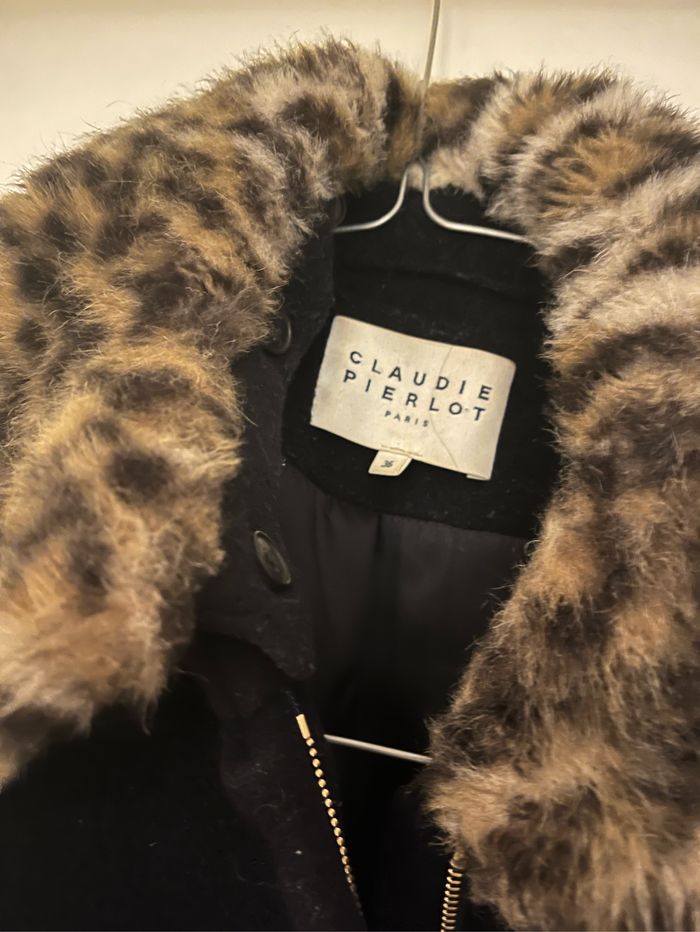 Manteau Claudie Pierlot col léopard - photo numéro 2