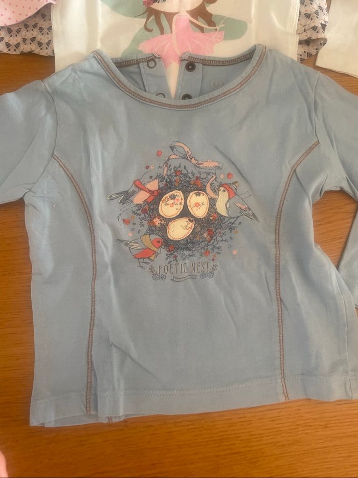 8 t-shirt et blouses manches longues fille 18 mois - photo numéro 7