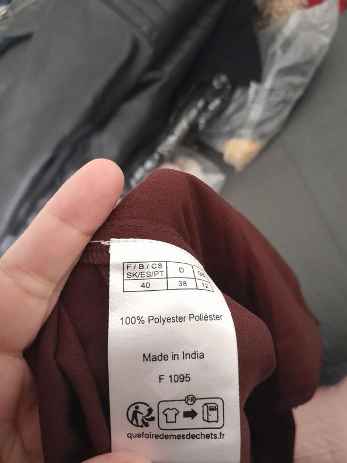 Pantalon fluide marron - photo numéro 3