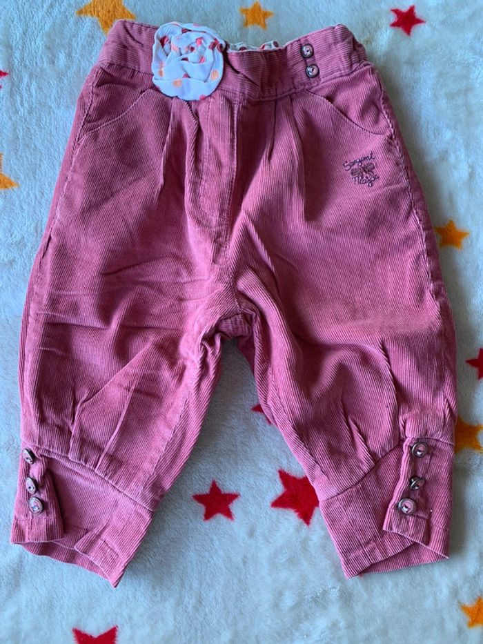 Ensemble Sergent Major Automne-Hiver Vieux Rose & Crème 9 Mois - photo numéro 6