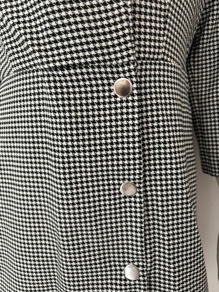 🌺Robe tailleur/blazer manche longue blanc et noir au motif pied de poule Taille L/40🌺 - photo numéro 5