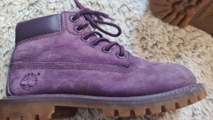 Boots Timberland cuir violet - photo numéro 3