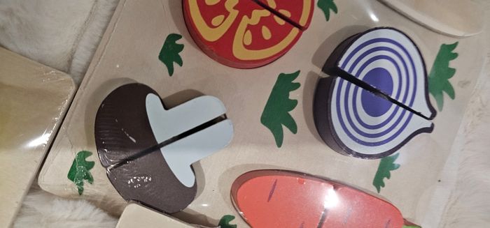 Lot de 3 plateaux repas jouets bois Neufs - photo numéro 6