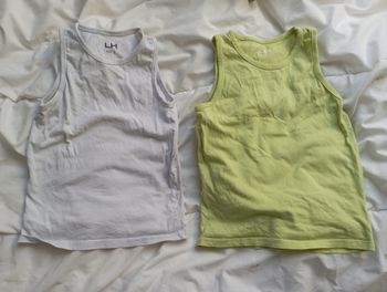 Lot 2 marcel blanc/anis 6 ans LH 2€