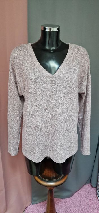 Pull bordeaux chiné
