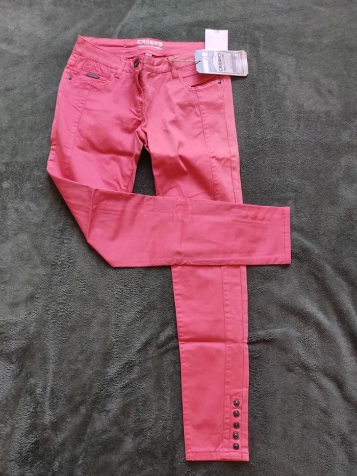 Pantalon skinny femme rose Creeks 38 Neuf - photo numéro 3