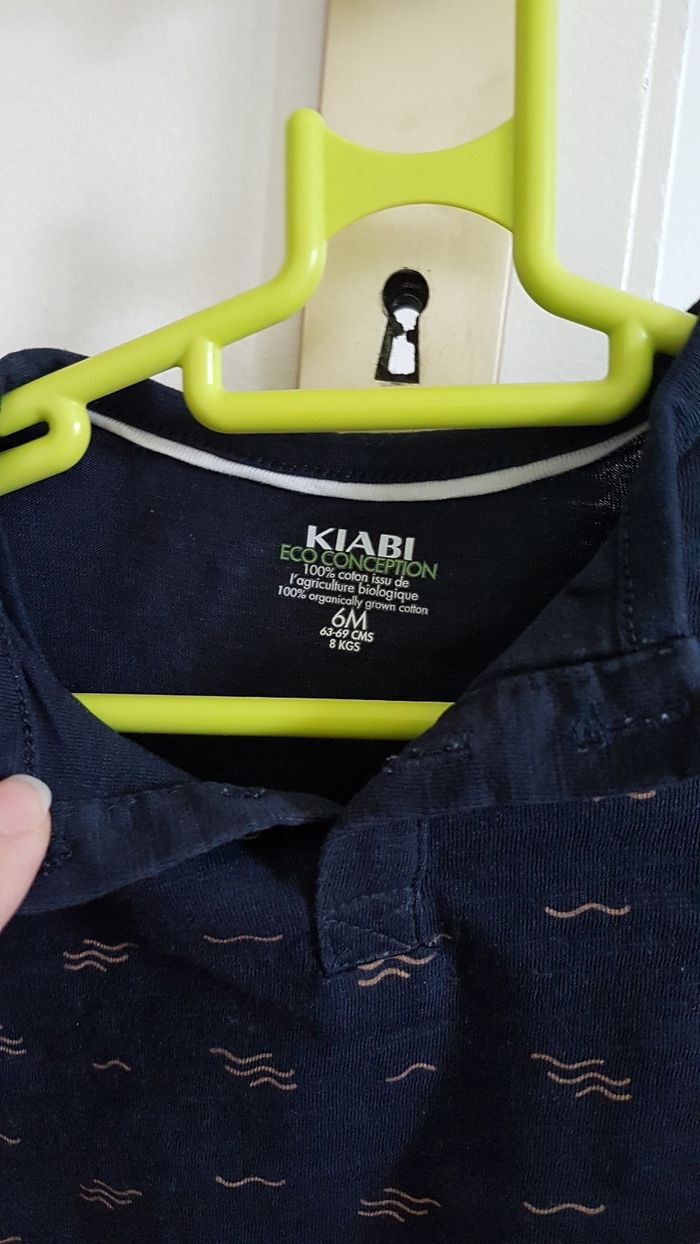 T-shirt bleu vague 6 mois - photo numéro 2