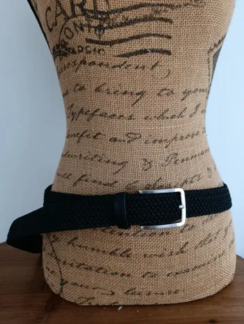 Ceinture noire élastique mixte 110 cm