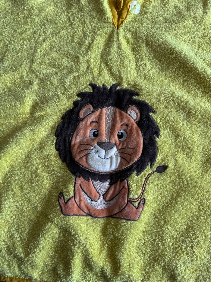 Poncho serviette de bain jaune lion 1-3 ans - photo numéro 2