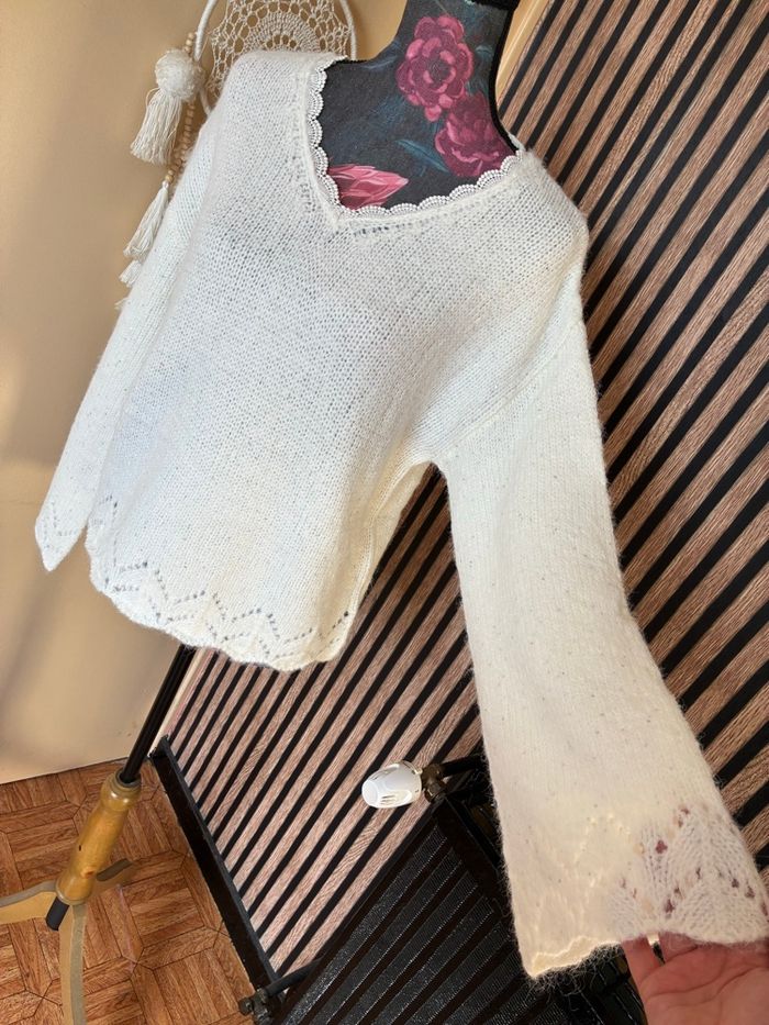 Jolie pull blanc - photo numéro 3