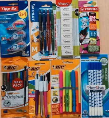 lot de 8 fournitures scolaires neuve