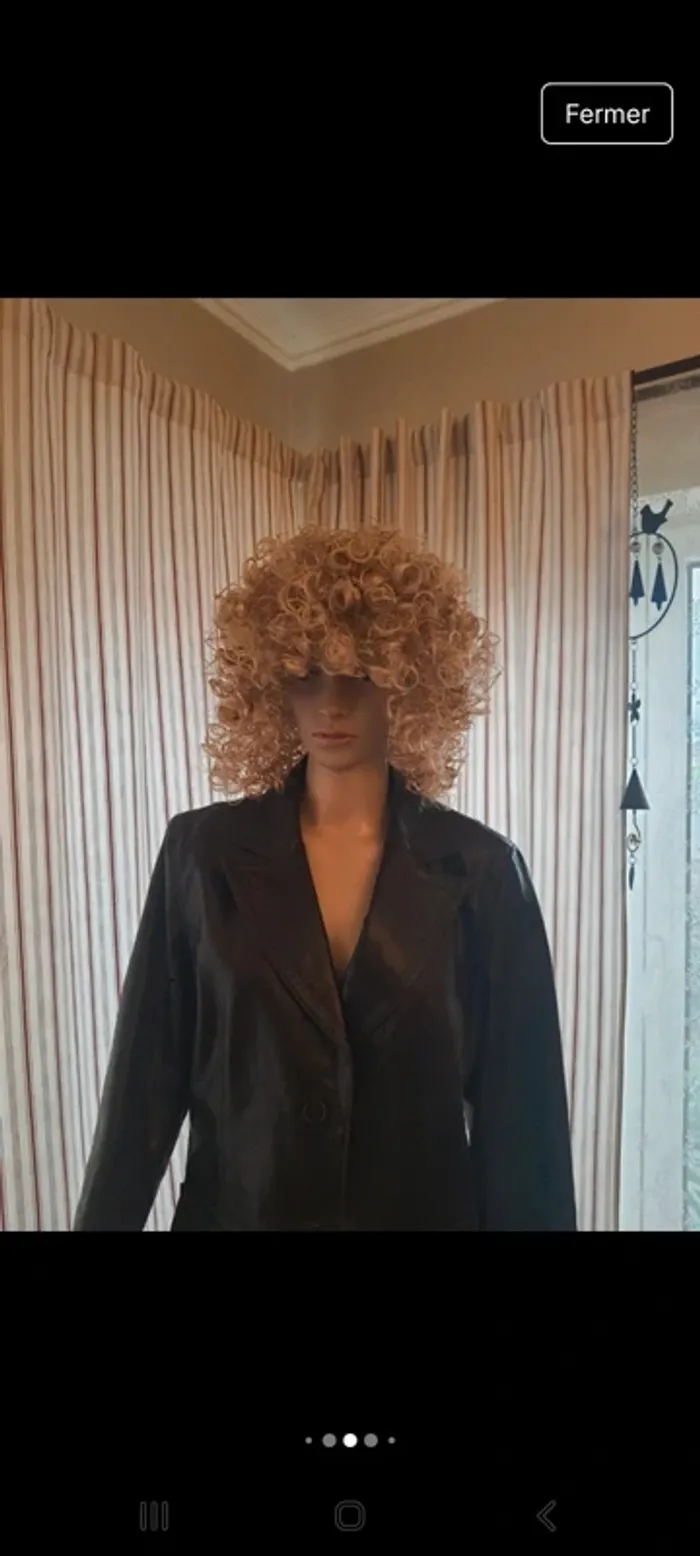 Veste Blazer en cuir Marron Etam fr 44 be 42 - photo numéro 4