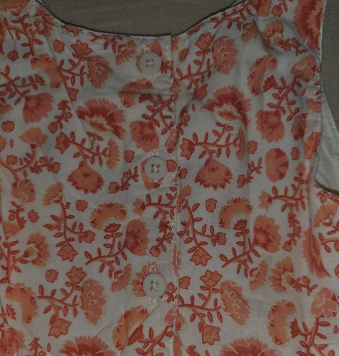 Robe réversible corail/blanche 6 mois - photo numéro 5