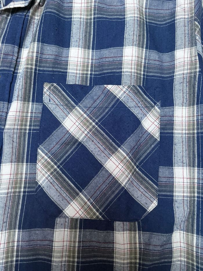 Chemise à carreaux bleus Tissaia Taille 43/44 - photo numéro 5