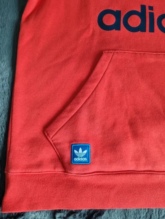 Sweat à capuche Adidas rouge, M Hommes - photo numéro 4