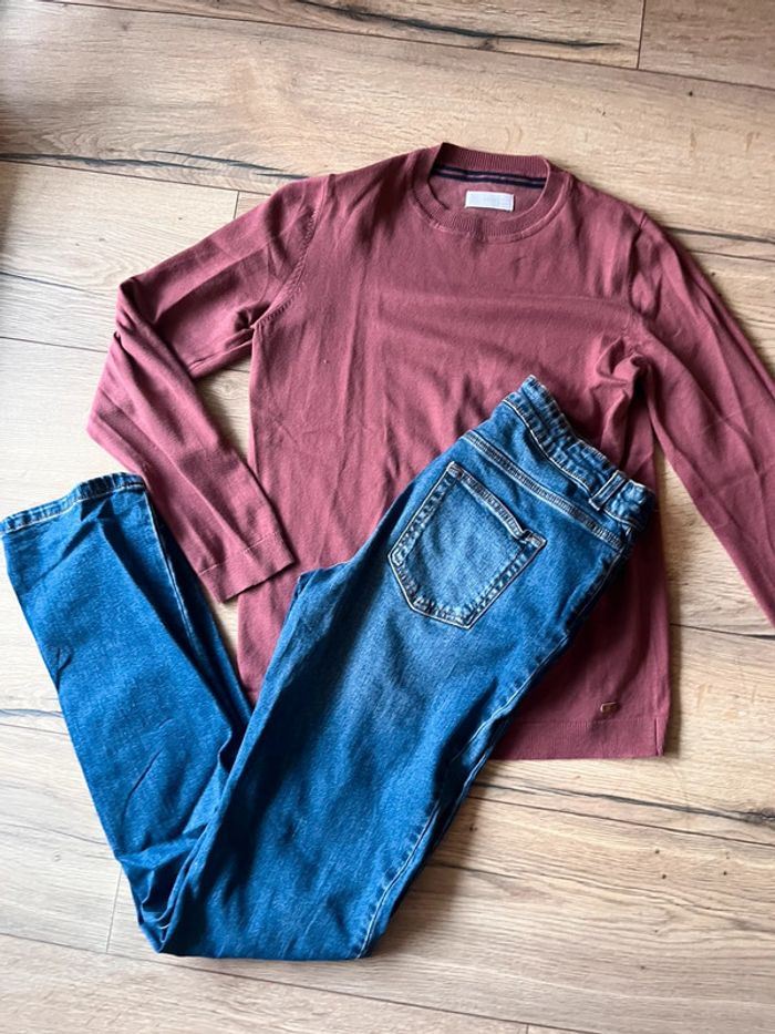Ensemble 14 ans jean et pull col rond - photo numéro 2
