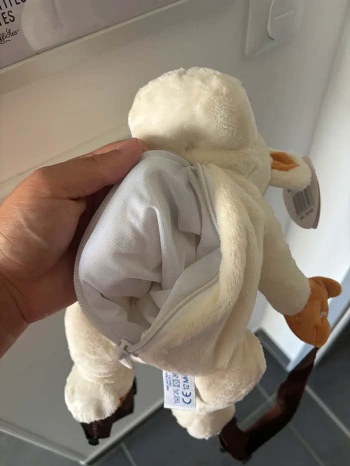 Sac à dos singe blanc cassé neuf - photo numéro 3