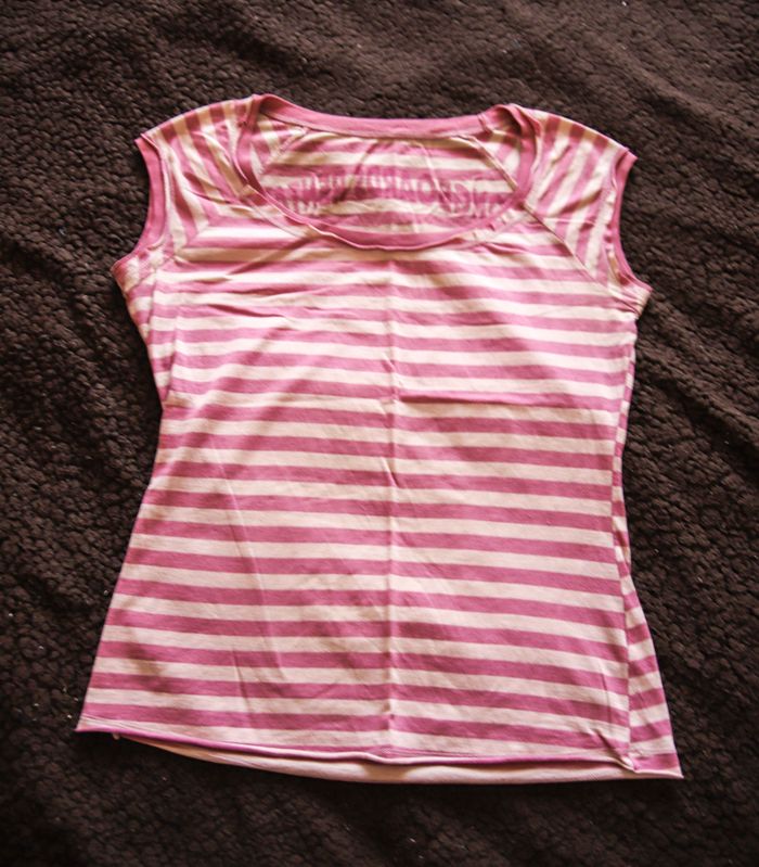 T-shirt marinière rose Bershka