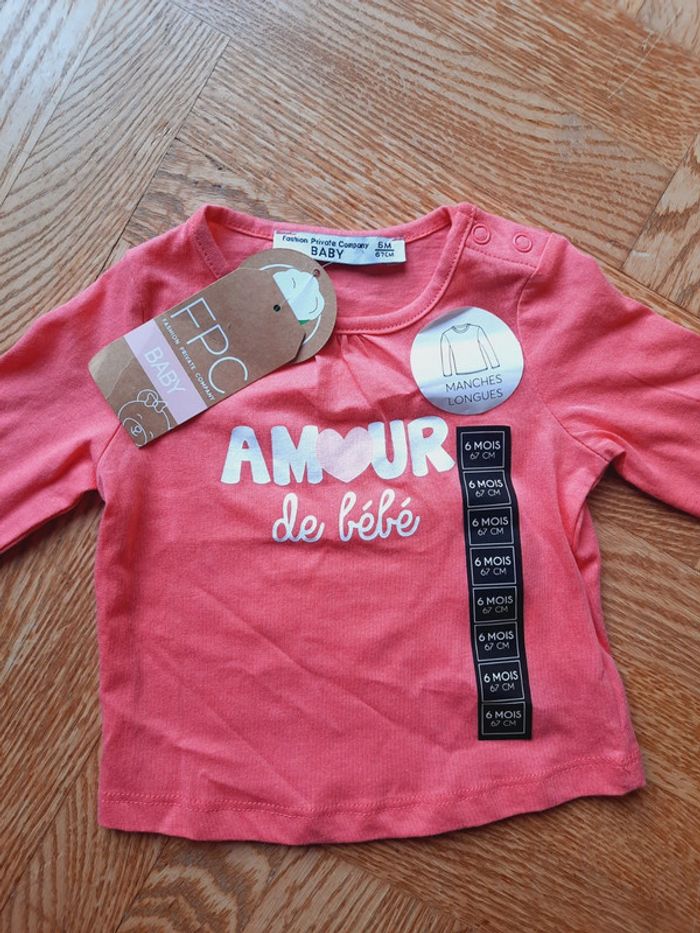 T-shirt filles 6 mois