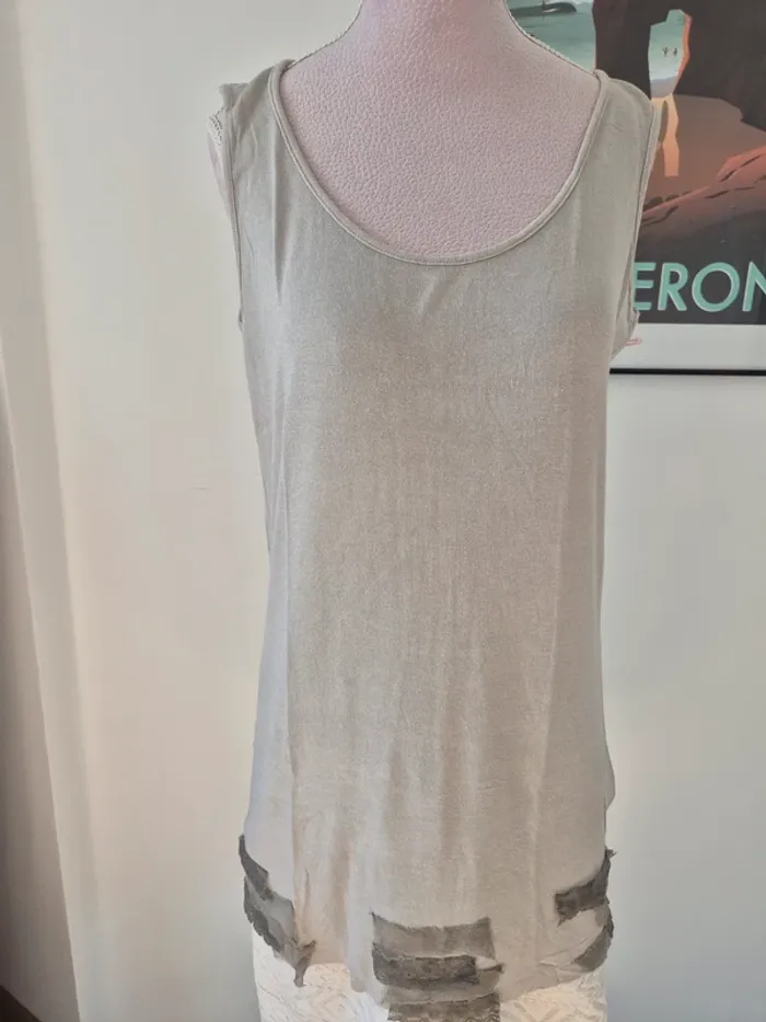 Débardeur long beige - photo numéro 2