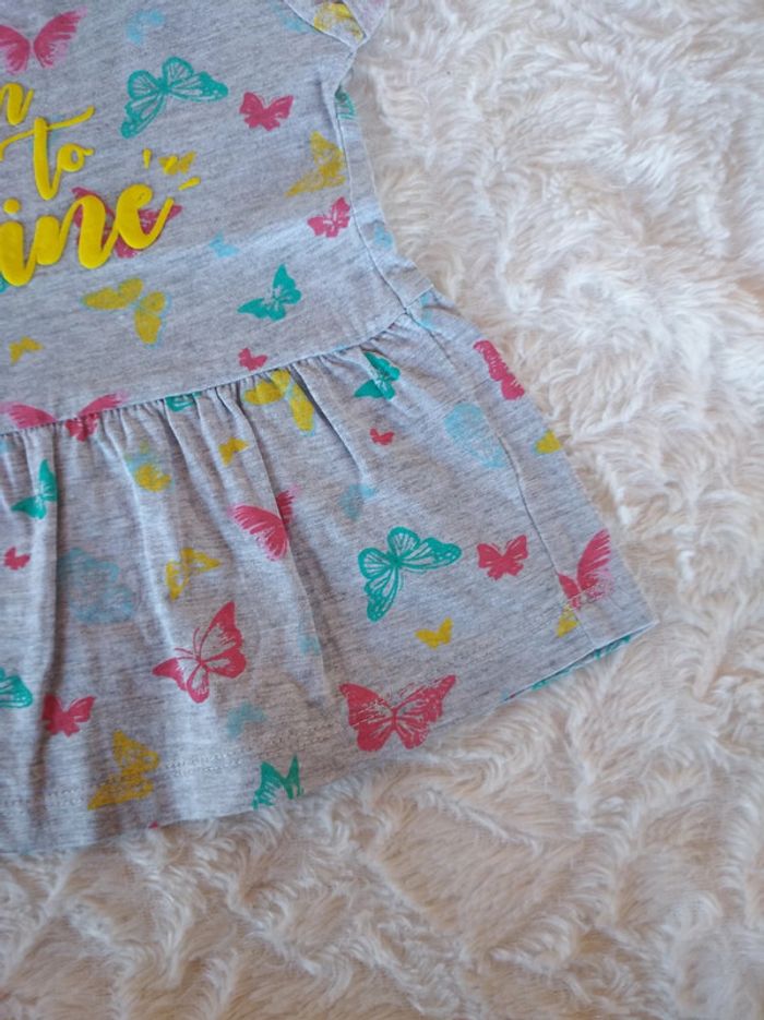 Robe courte Tunique Fille 6 mois "Born to shine" Zeeman - photo numéro 8