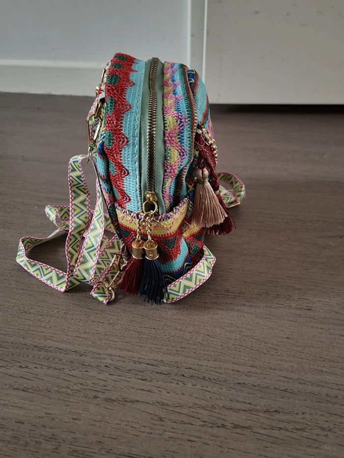 Mini sac a dos coloré pompons - photo numéro 7