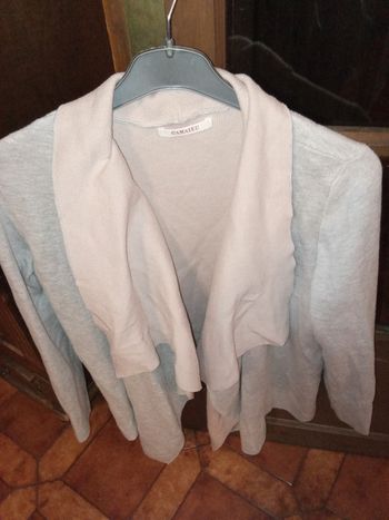 Veste asymétrique bicolore