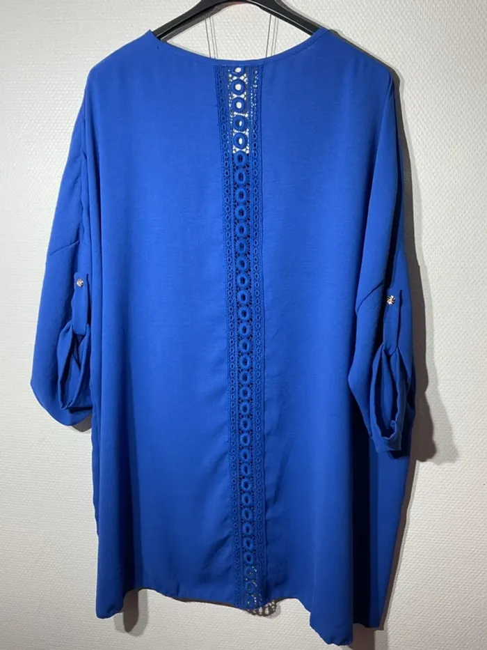 Tunique longue avec collier femme taille unique (48-54)- rzfashion - neuve avec étiquette - photo numéro 3
