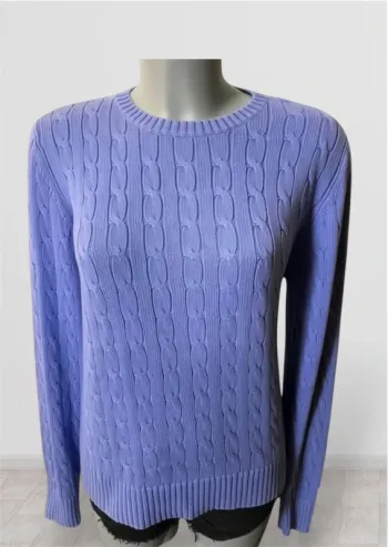 Pull Tommy Hilfiger | Maille torsadée | Lilas | Taille 38 | Femme