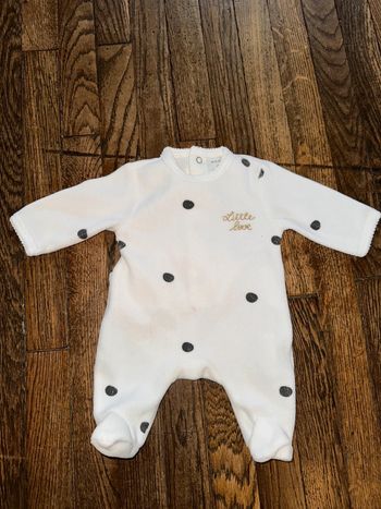 Pyjama velour Kiabi 1 mois