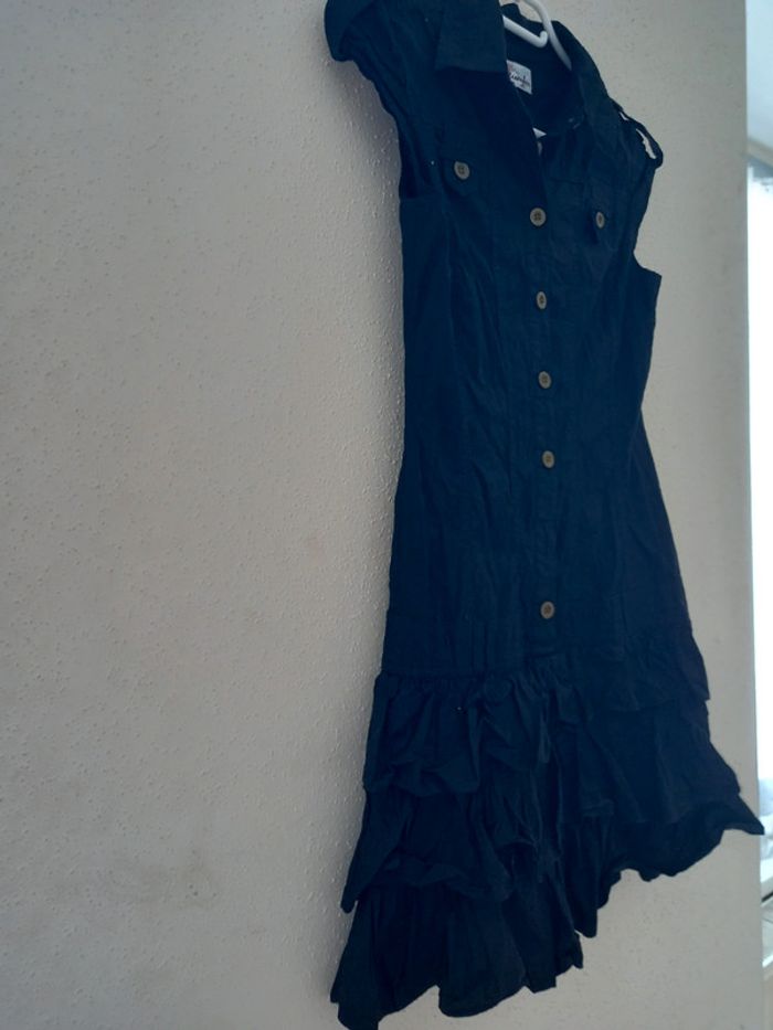 Robe d été noire avec volants Taille : S - photo numéro 2