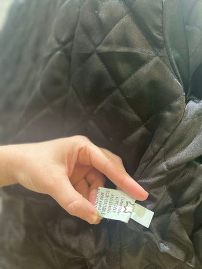 Blouson cuir noir - photo numéro 4