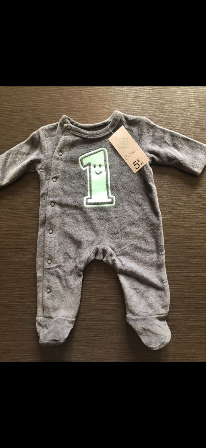 Pyjamas garçon en velours naissance 0 mois