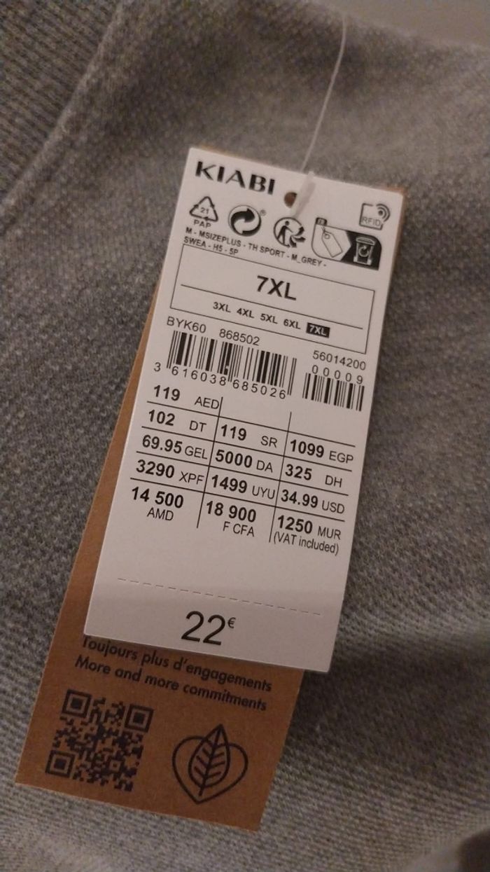 Pull homme T.7XL Kiabi - photo numéro 6