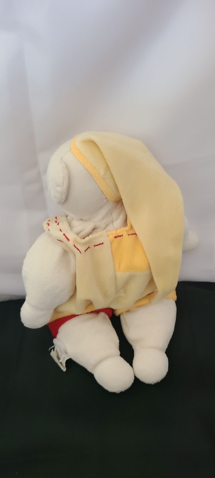 Doudou Ours Babynat Baby Nat' - Jaune Rouge - photo numéro 3