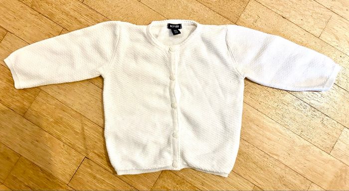 ☁️ Gilet en maille blanc cassé - 3 mois - photo numéro 4