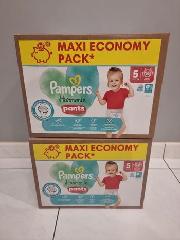 Couches taille 5 pampers harmonie lot de 2 cartons