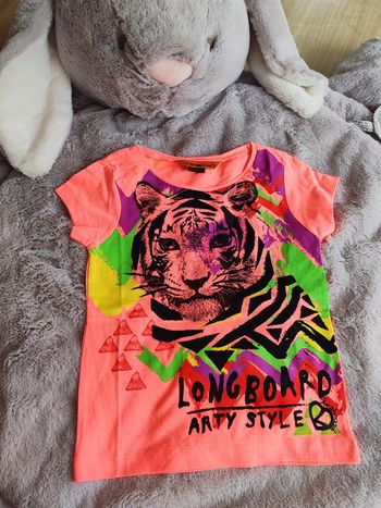 T shirt corail fluo Longboard