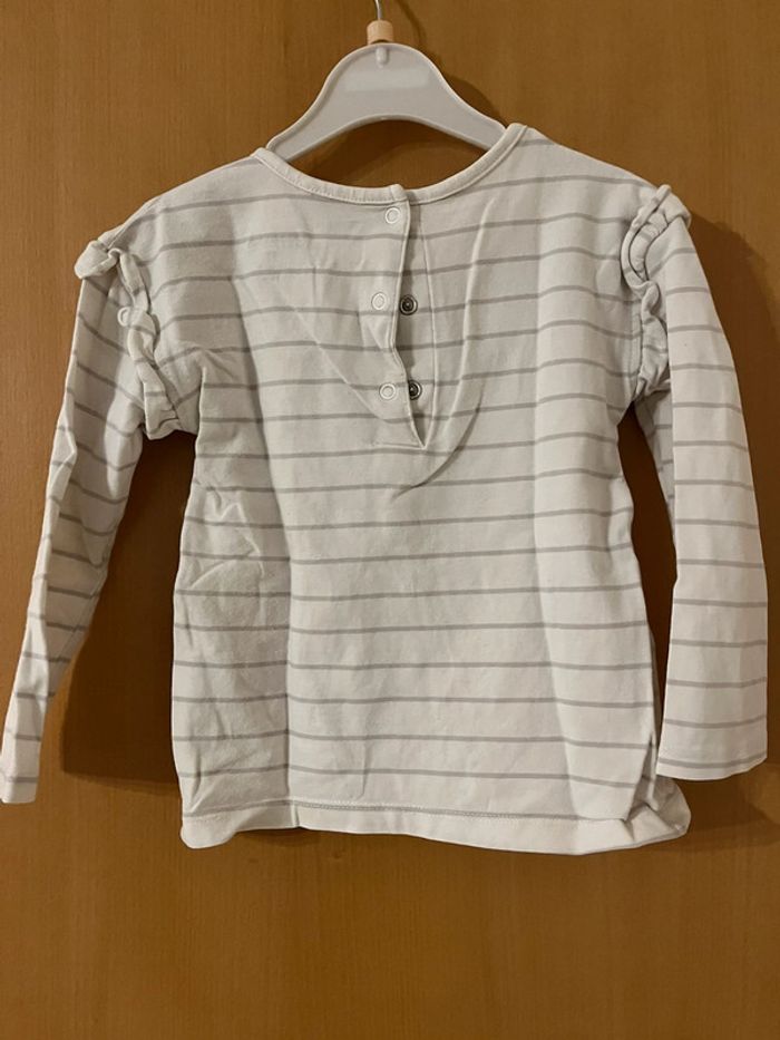 Robe en jeans « 2 » et tee shirt « petits cœurs » taille 2 ans - photo numéro 5