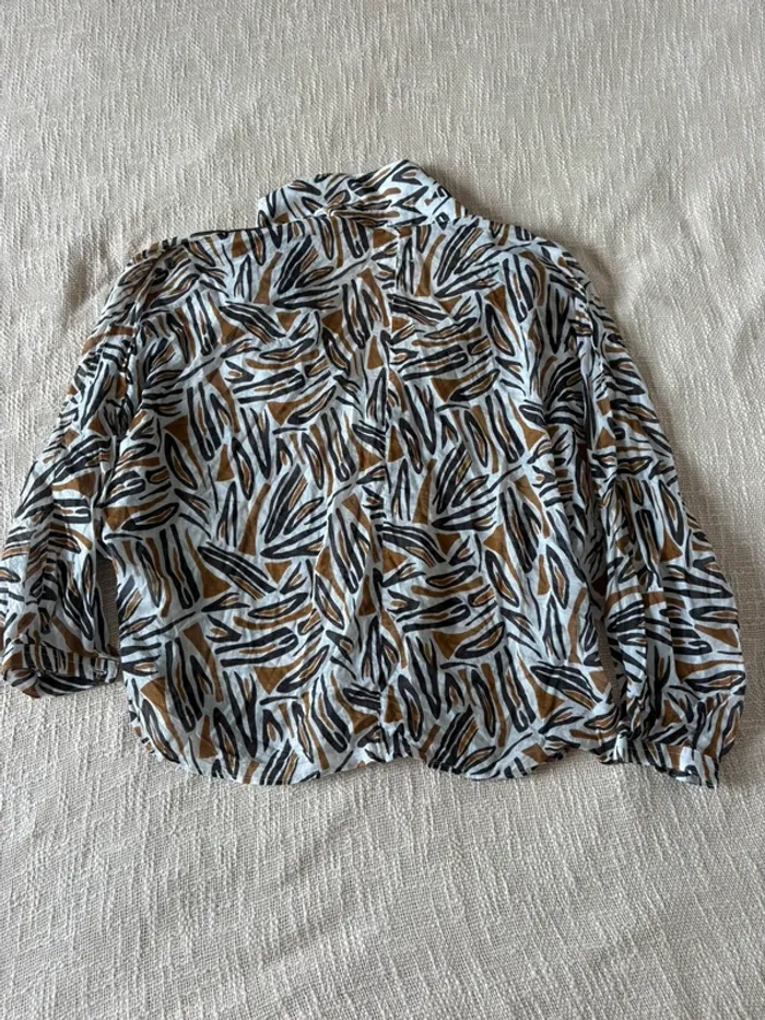 Blouse diega taille m blanc marron - photo numéro 6