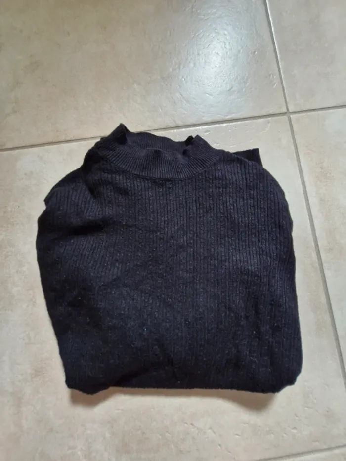 Pull leger noir femme 40/42 femme - photo numéro 3