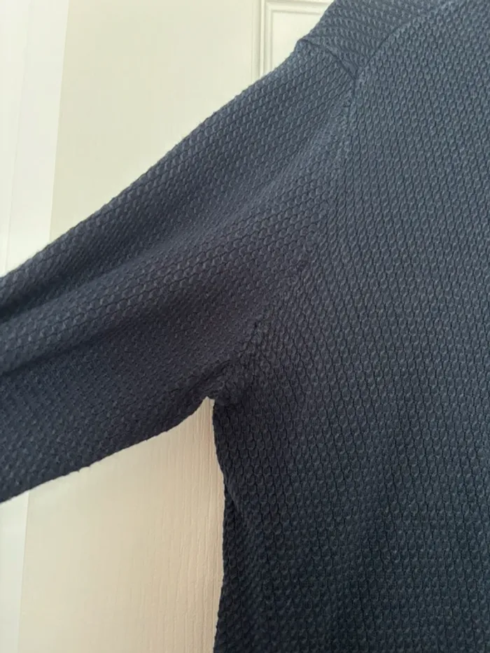 Pull en maille bleu marine Celio Taille M - photo numéro 7