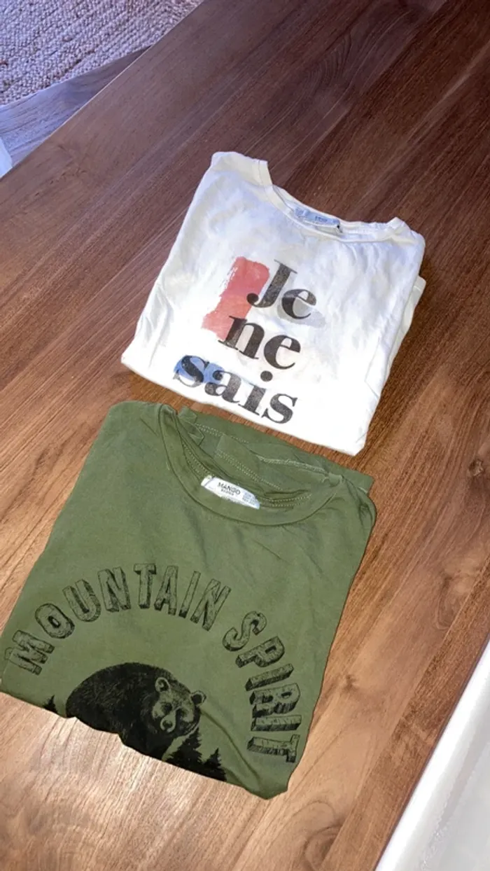 2 tee-shirts mango bon état xs