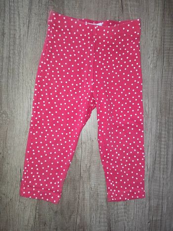 Legging 3 / 4 ans rouge et blanc à pois Tex