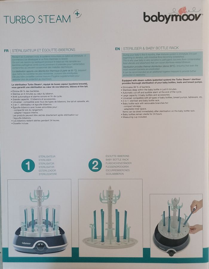 Stérilisateur biberons TurboSteam+ Babymoov - photo numéro 3
