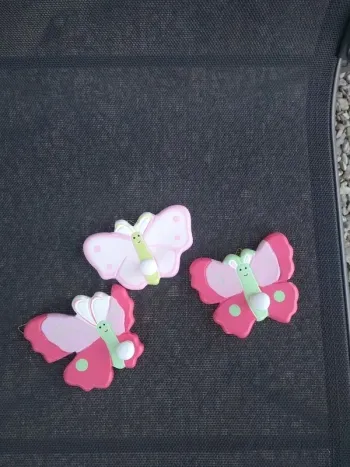 Lot de petits porte manteau fille Papillons