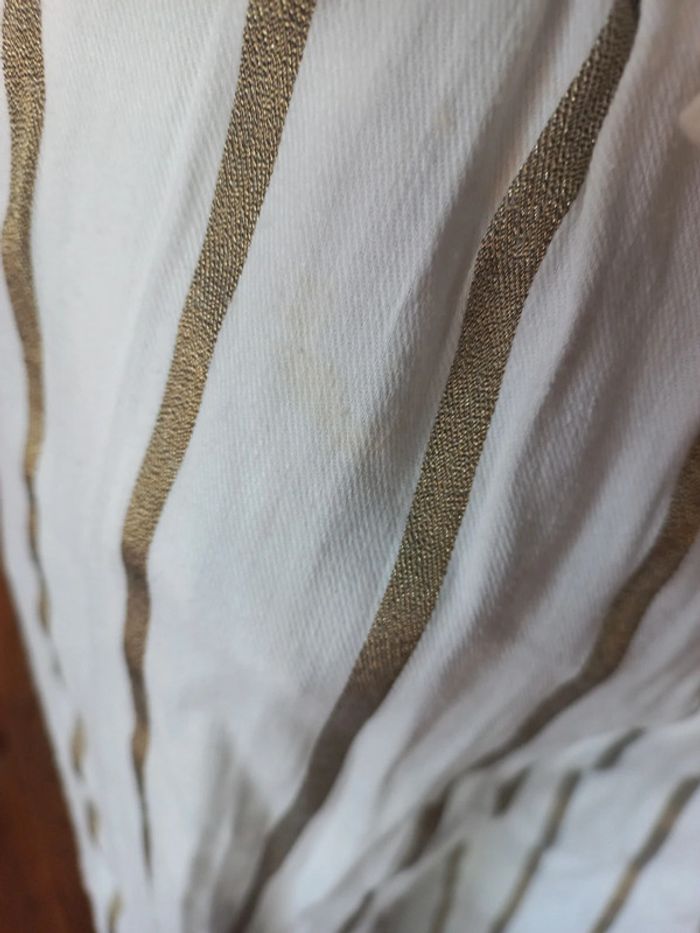 Pantalon rayé blanc/brillant - photo numéro 6