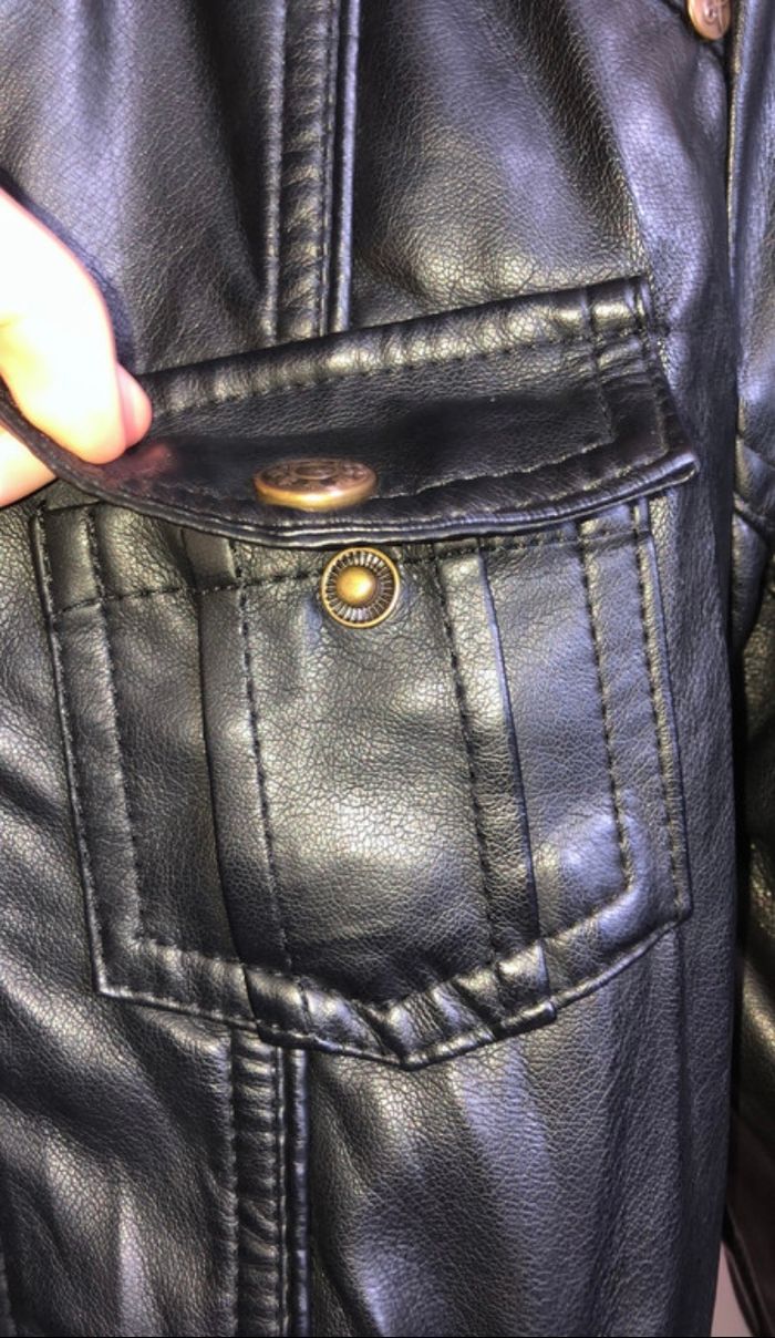 Veste en cuir à fourrure - photo numéro 7