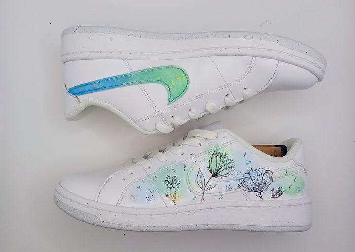 Nike court royal custom fleurs neuve taille 36 - photo numéro 3